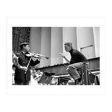 Conductor Herbert von Karajan rehearsing with Nathan Milstein in Lucerne, Switzerland. Lucerne,1957. (Print Only) thumbnail