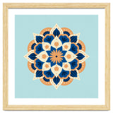 Mandala flower - orange and blue thumbnail
