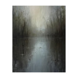 Ethereal Rainy Lake Forest Oil Painting (Print Only) thumbnail