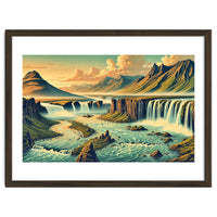 Vintage Iceland, Landscape Poster