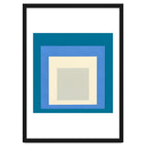 JOSEF ALBERS - HOMAGE TO THE SQUARE: BLUE WHITE GREY thumbnail
