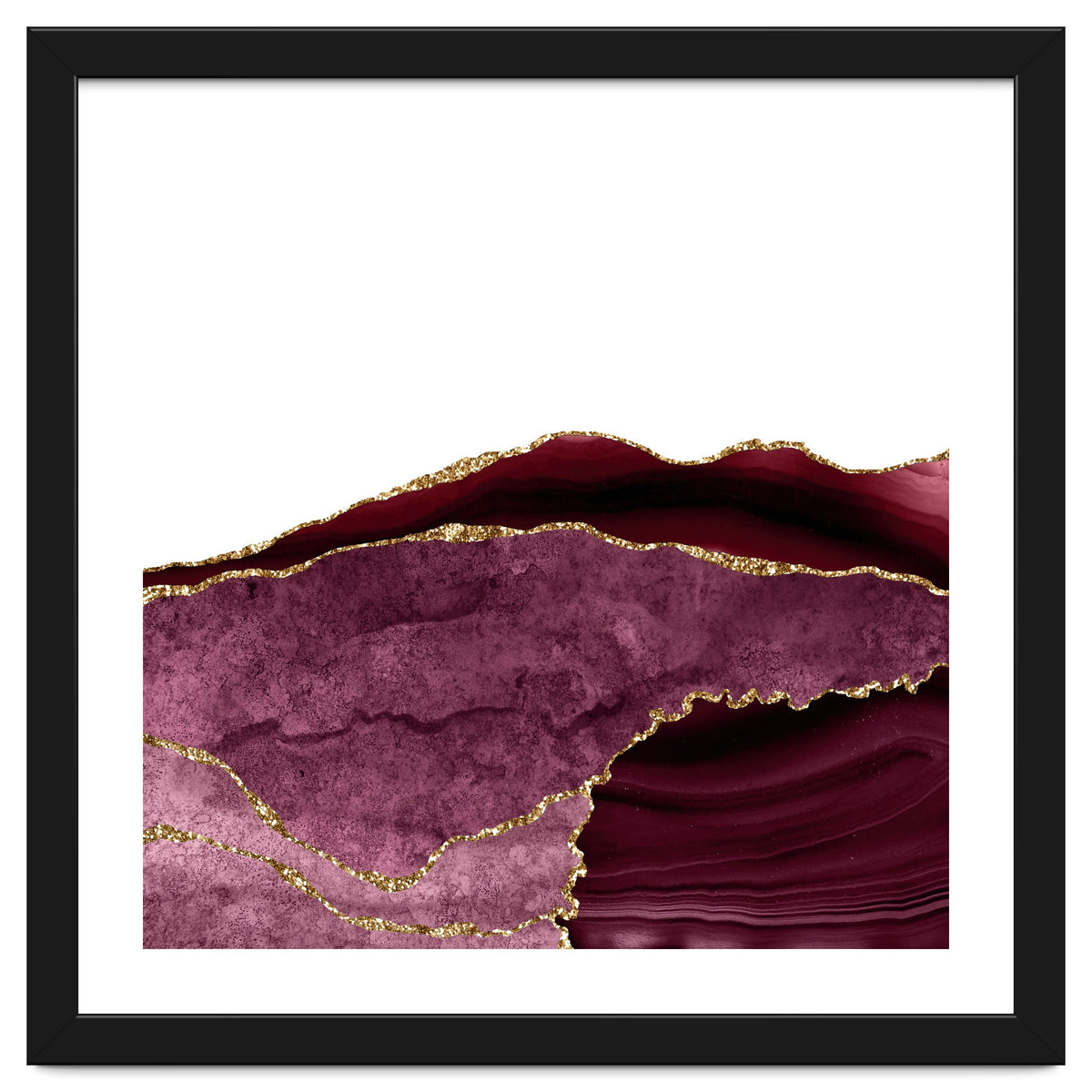 Burgundy & Gold Agate Texture 28