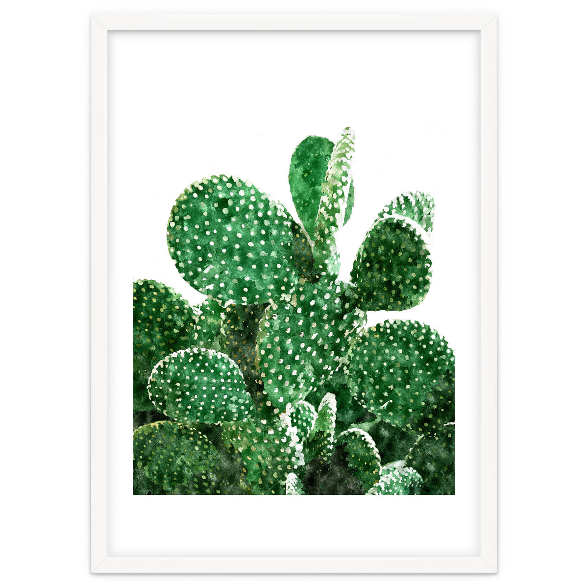 Velvet Cactus | Watercolor Botanical Plants | Minimal Boho Scandinavian Painting