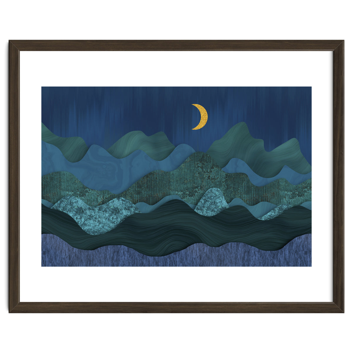 Abstract Landscape Moody Moonrise