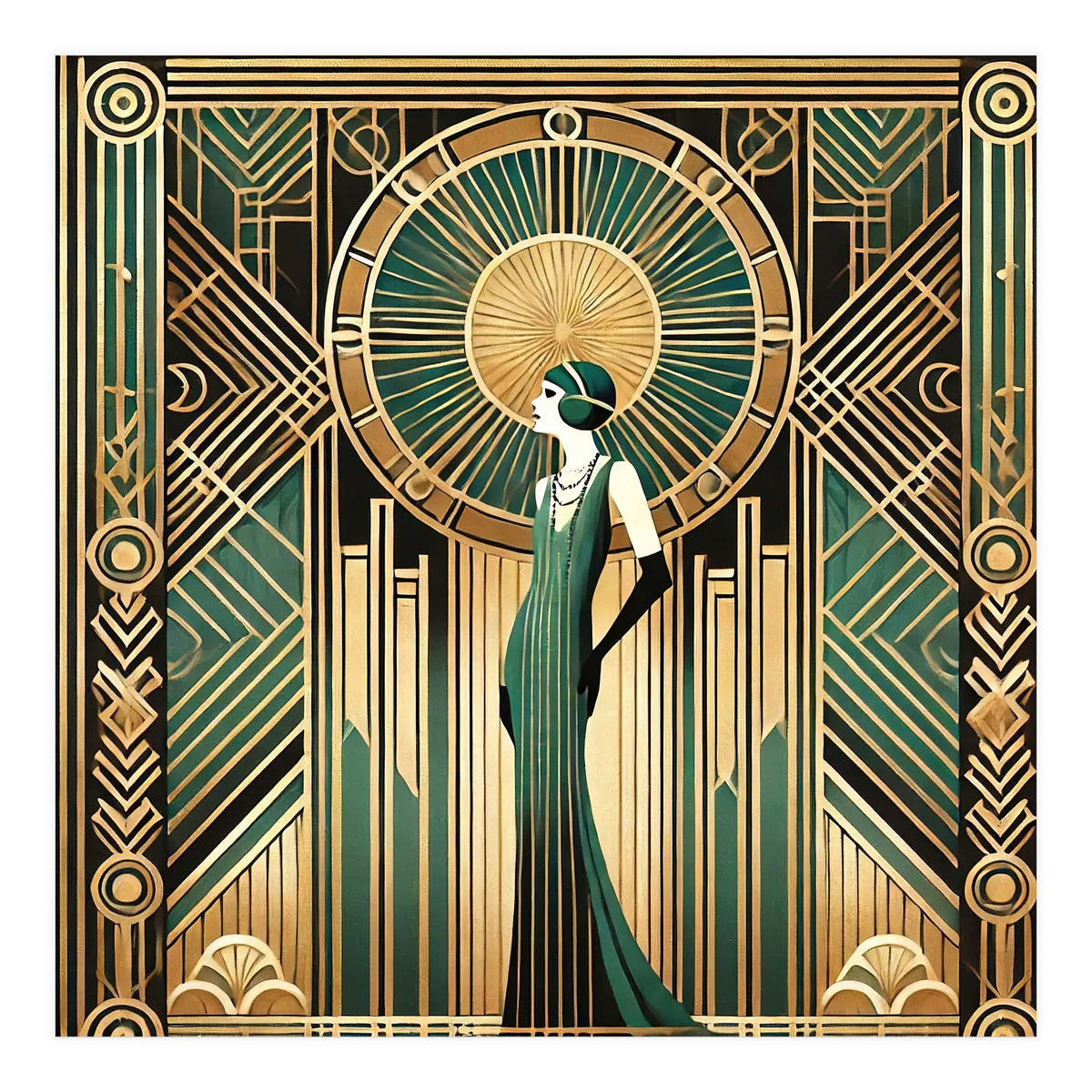 Opulent Elegance A Tribute To Art Deco (Print Only)