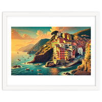 Vintage Cinque Terre Poster, Italy