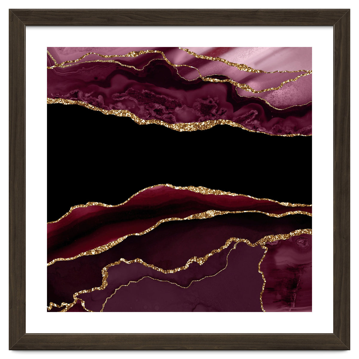 Burgundy & Gold Agate Texture 11