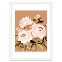 Blush Peony Painting, Floral Wall Art, Neutral Flower Print, Peony Art