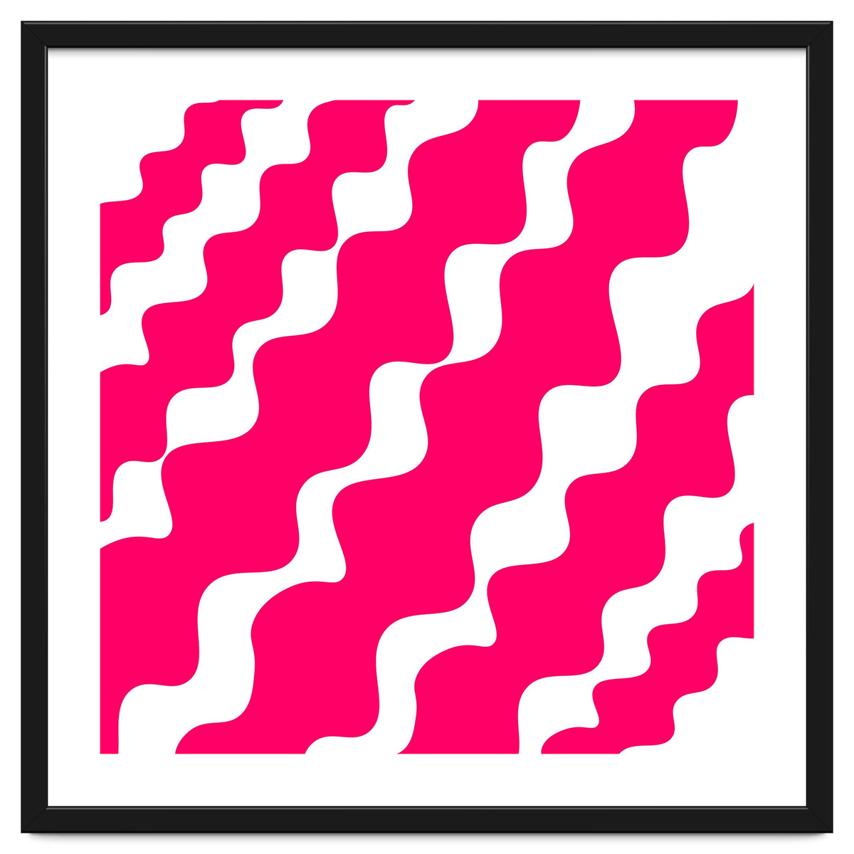 Slanting Pink Wavy Pattern