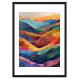 Jewel-Toned Abstract Mountain Landscape Wall Art thumbnail