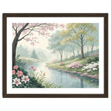 Springtime Blossoms: A Serene Garden Stream thumbnail
