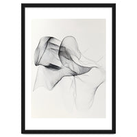 Abstract Black And White Flowing Lines Art