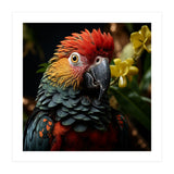 Vibrant Macaw Parrot With Red And Yellow (Print Only) thumbnail