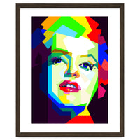 Marilyn Monroe Colorful Illustration Pop Art WPAP