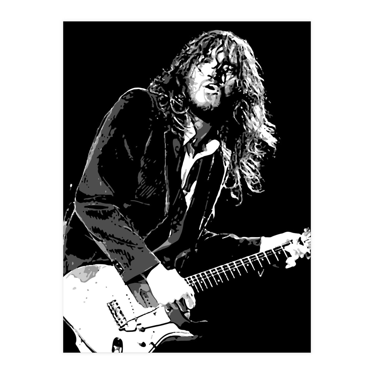 John Frusciante American Musician Legend in Monochrome (Print Only)
