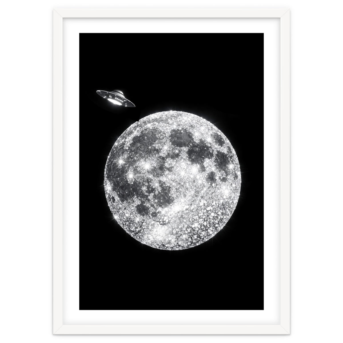 Diamond moon and UFO