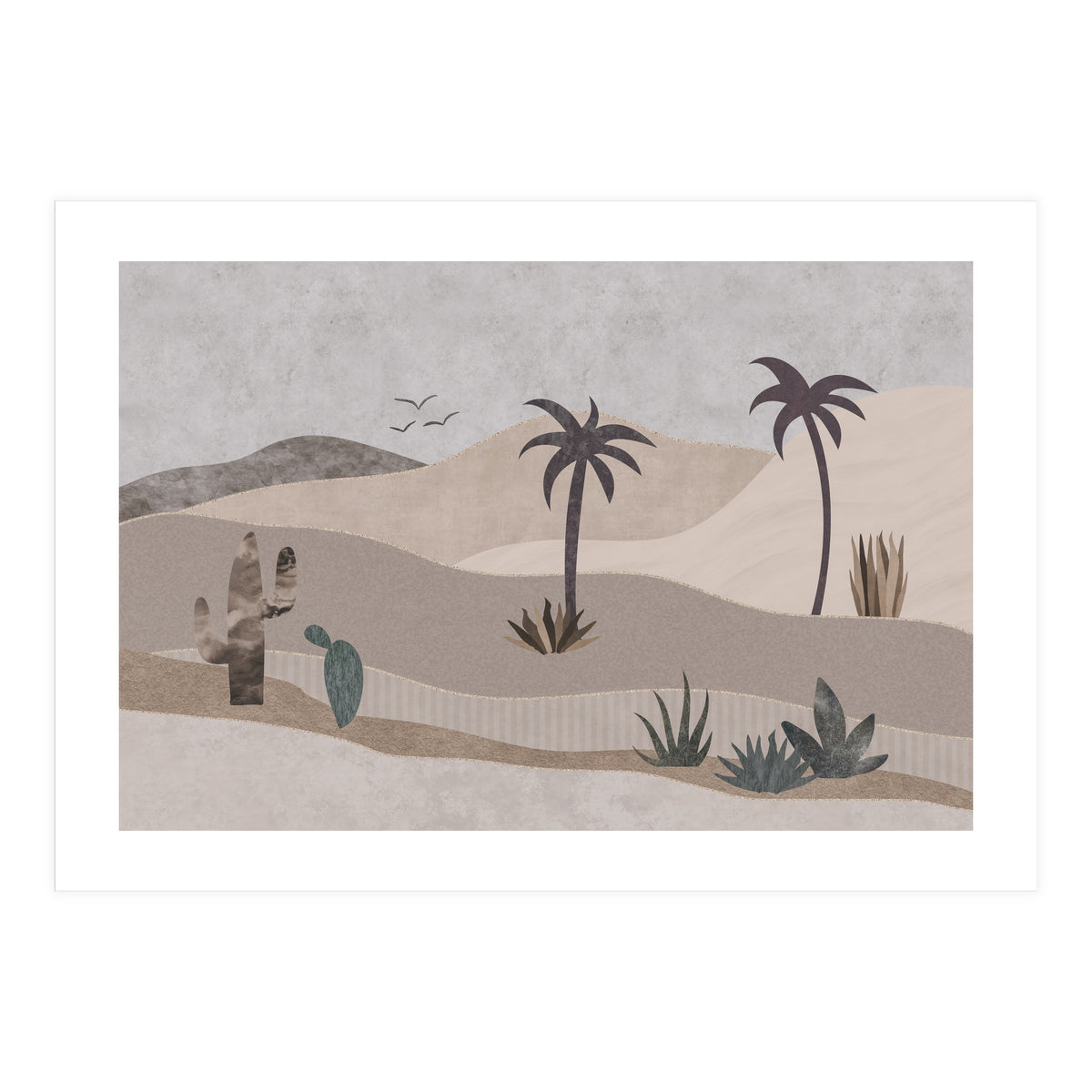 Abstract Landscape Calm Oasis (Print Only)