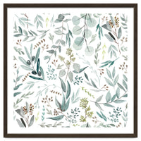 Eucalyptus Leaves Botanical Pattern