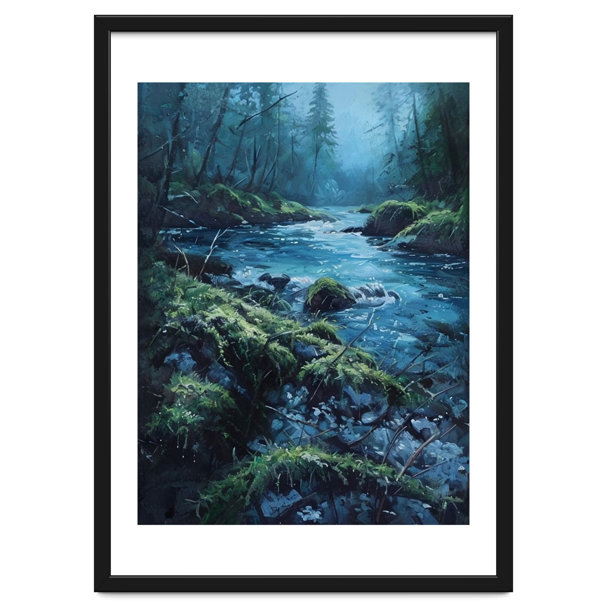 The Cerulean Current: A Whispering Flow Through the Moss