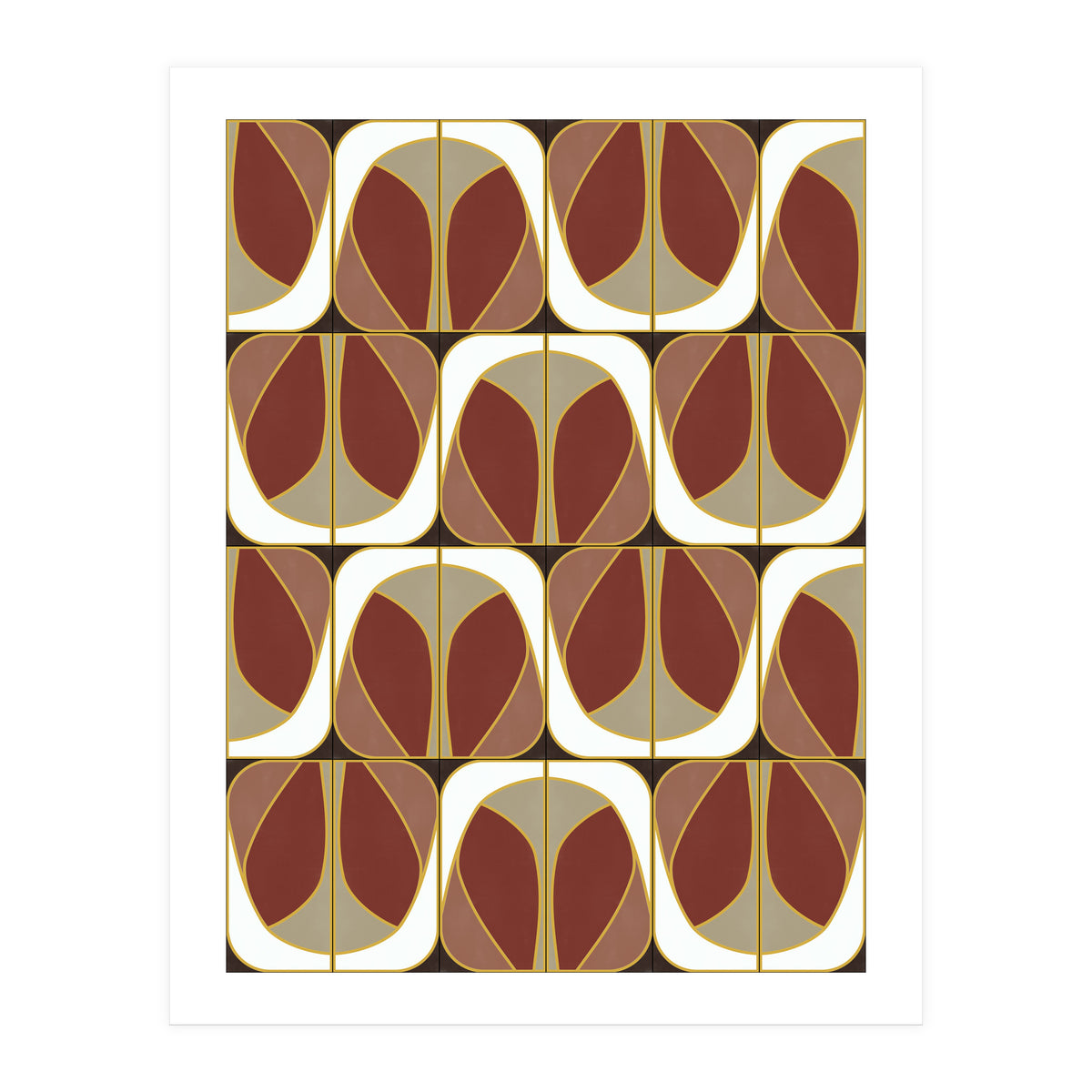 Umber Deco Mixed Tiles (Print Only)