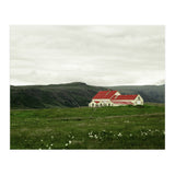 Red roof house in the greenfield - Iceland (Print Only) thumbnail