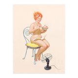 Beautiful Chubby Girl Enjoys In Ice Cream (Print Only) thumbnail
