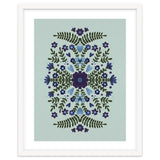 Flowers And Bows Blue And Green thumbnail