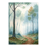 Ethereal Misty Forest Watercolor Art Print (Print Only) thumbnail