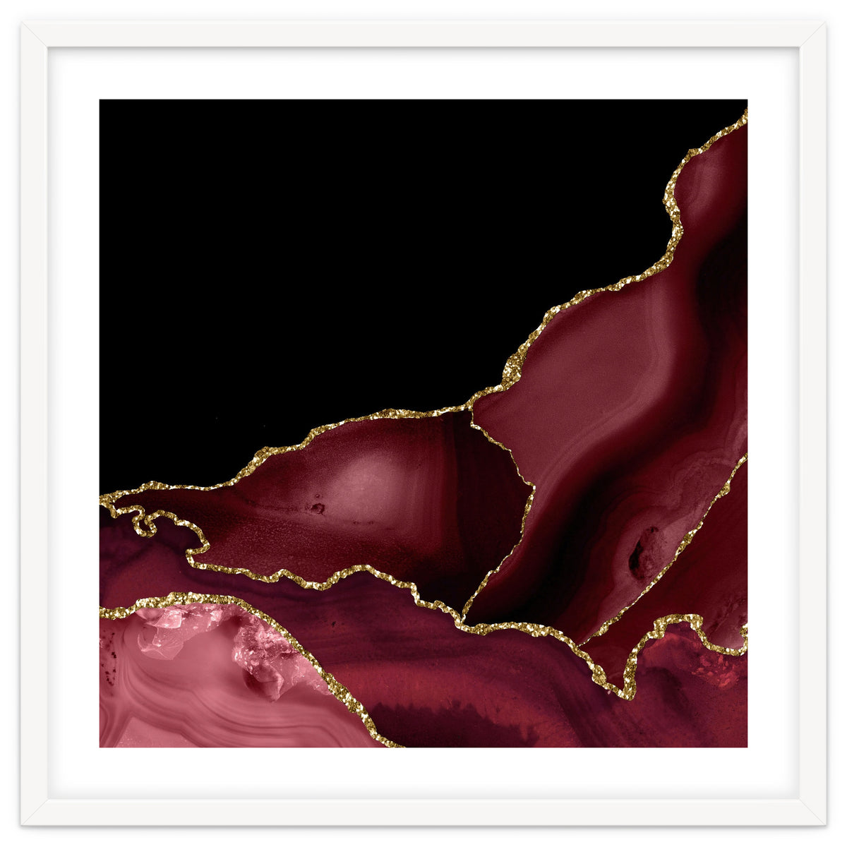 Burgundy & Gold Agate Texture 03