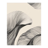 Black And White Flowing Lines Organic Shapes  (Print Only) thumbnail