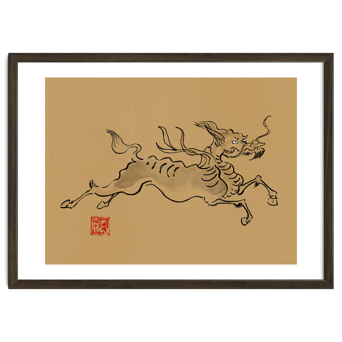 Kirin On Brown Paper