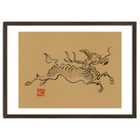 Kirin On Brown Paper