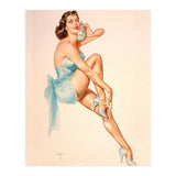 Beautiful Pinup Woman Posing In Ballerina Costume (Print Only) thumbnail