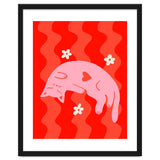 Pink Cat Wavy Background thumbnail