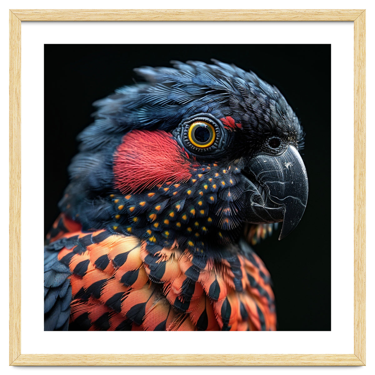 Close Up Portrait Of A Colorful Exotic Parrot