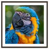 Close Up Blue And Yellow Macaw Parrot Face thumbnail
