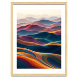Colorful Abstract Mountain Dunes Art Print thumbnail