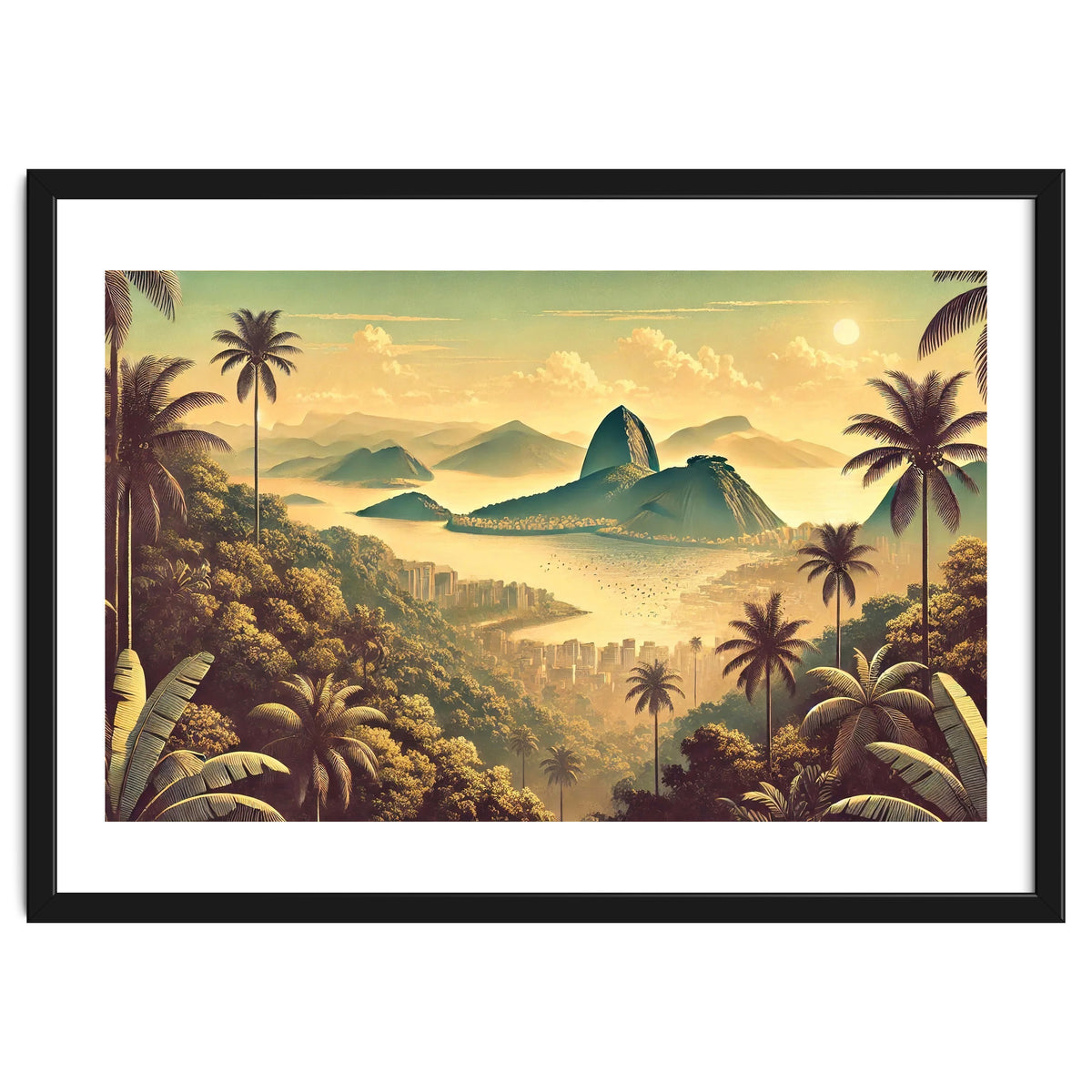 Vintage Brazil, Rio De Janeiro Tropics Poster