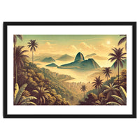 Vintage Brazil, Rio De Janeiro Tropics Poster