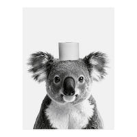 Koala, Toilet Paper Crown, Cute Animal Bathroom Art (Print Only)