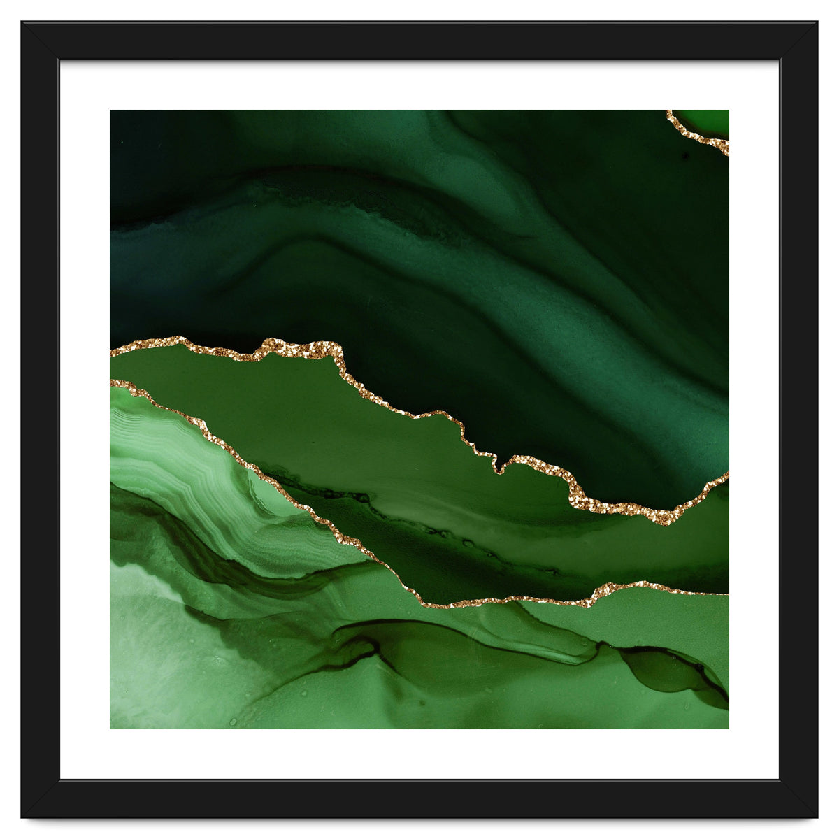 Green & Gold Agate Texture 12