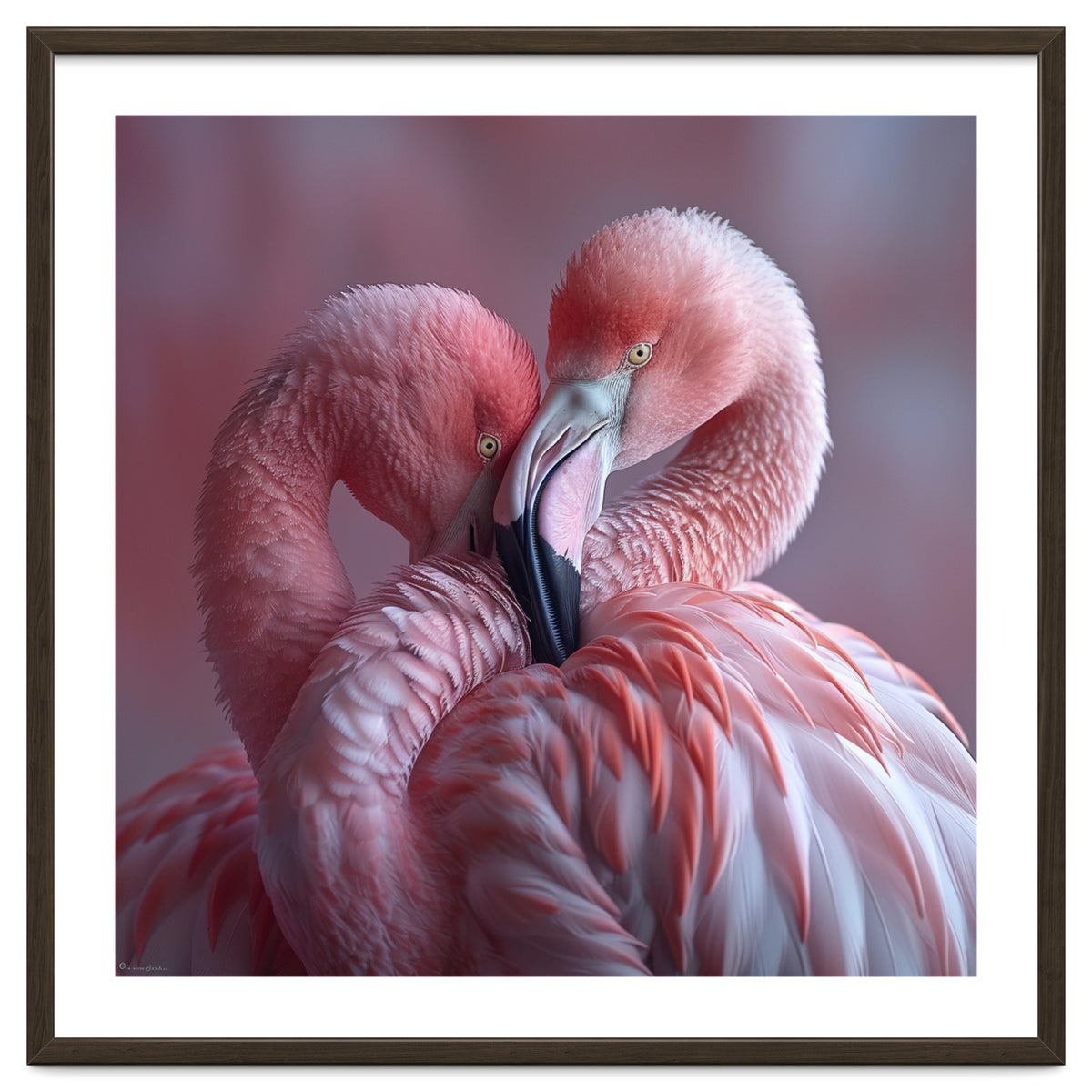 Cute Two Pink Flamingos