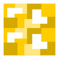 Yellow Abstract Square Tiles Pattern (Print Only)
