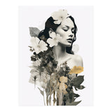 Collage Of A Woman And Flowers   (Print Only) thumbnail