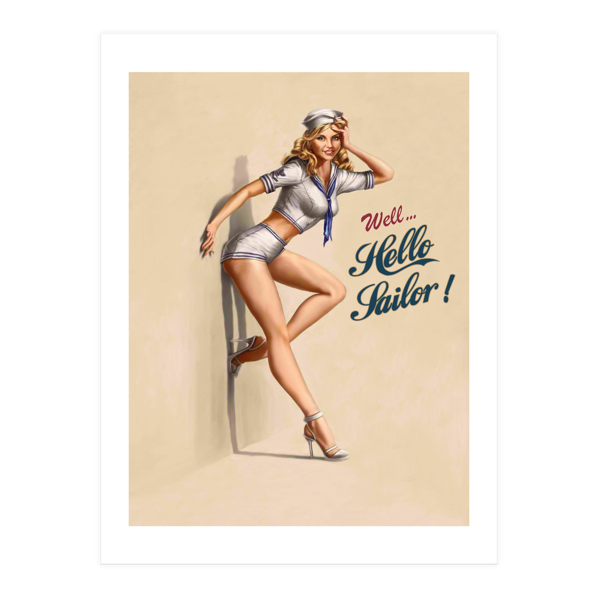 Hallo Sailor Pinup Girl (Print Only)