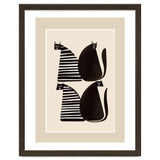 Minimalist Cats In Black And White thumbnail