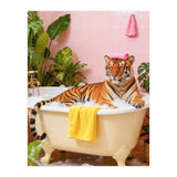 Leopard in Bathtub, Surreal Bathroom Scene (Print Only) thumbnail
