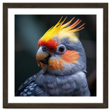 Cockatiel Parrot With Yellow Crest And Orange Cheeks thumbnail