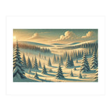 Vintage Finland, Lapland Winter Forest Poster (Print Only) thumbnail