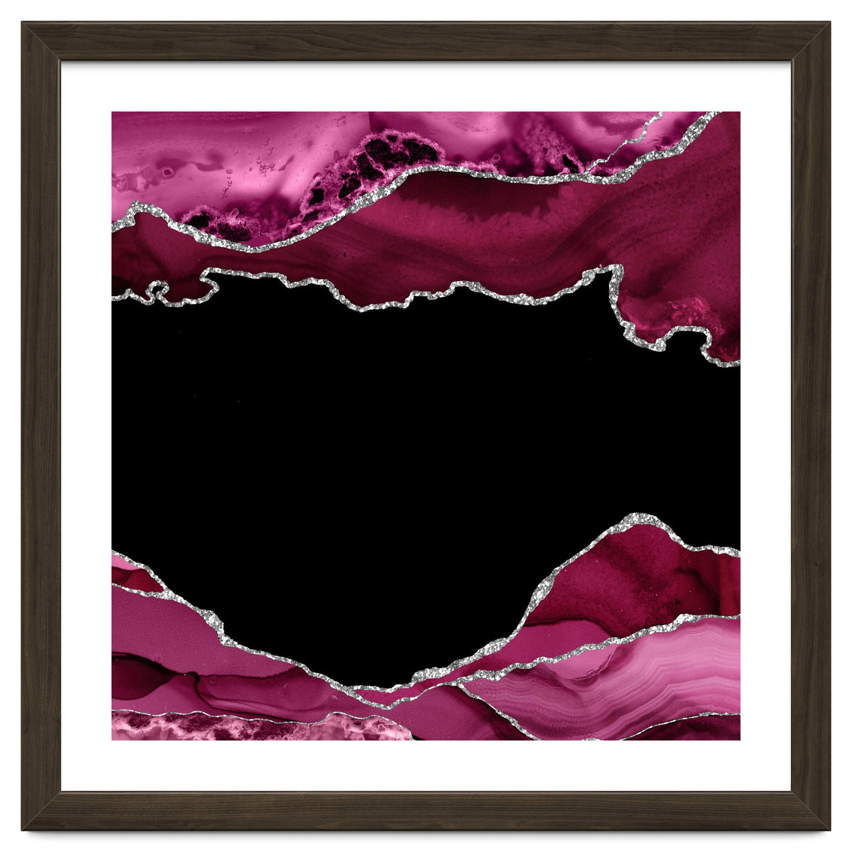 Burgundy & Silver Agate Texture 04
